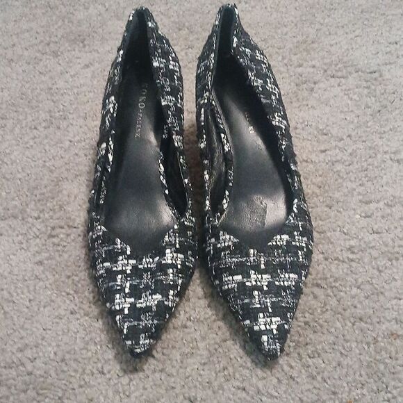 KOKO & Palenki black and white tweed heels Sz 9 EUC - Picture 2 of 9